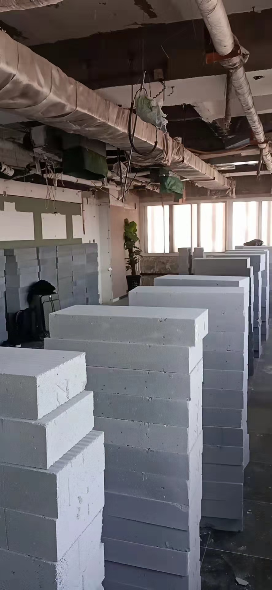 加气砖隔墙墙体细节